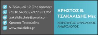 ΧΡΗΣΤΟΣ Β. ΤΣΑΚΑΛΙΔΗΣ Msc