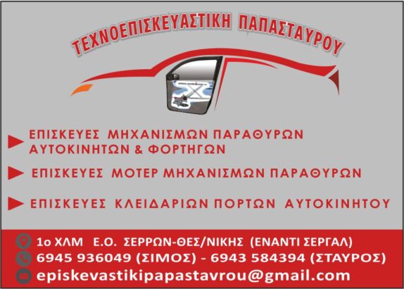 ΤΕΧΝΟΕΠΙΣΚΕΥΑΣΤΙΚΗ ΠΑΠΑΣΤΑΥΡΟΥ